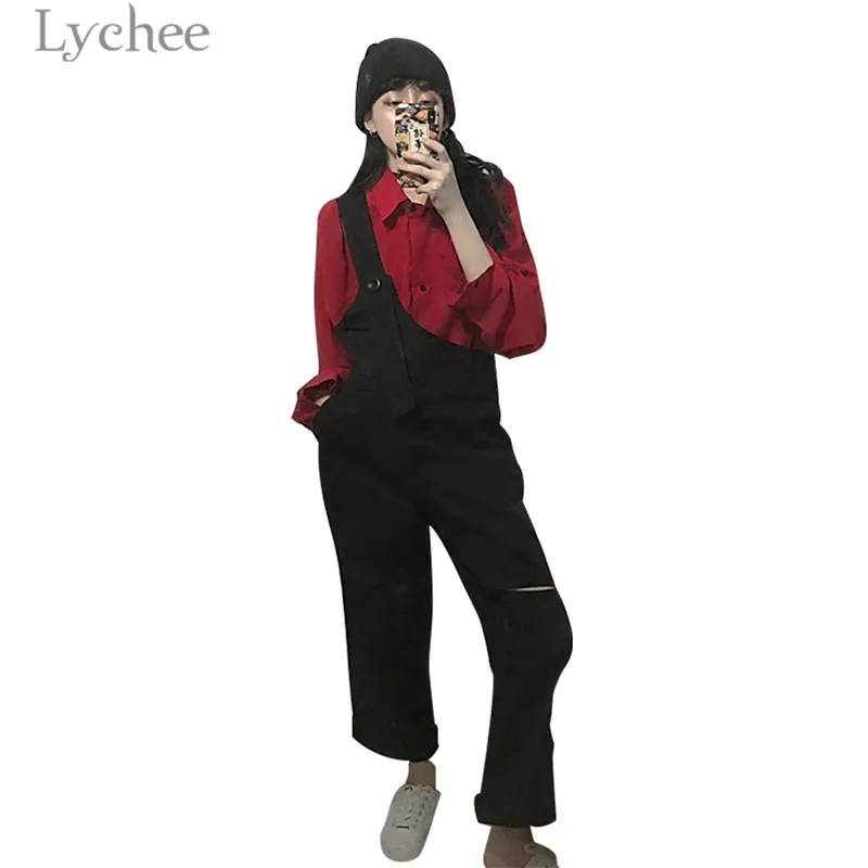 Lychee Harajuku Autumn One Shoulder Hole Women Jumpsuit Full Length Casual Loose Playsuit Overall
Lychee Harajuku Autumn One Shoulder Hole Women Jumpsuit Full Length Casual Loose Playsuit Overall