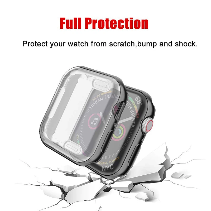 For Apple Watch 4/3/2/1 Full Protection Slim TPU Watch Cover Soft Clear Case Screen Protector for iWatch 42 38mm 44 40mm
For Apple Watch 4/3/2/1 Full Protection Slim TPU Watch Cover Soft Clear Case Screen Protector for iWatch 42 38mm 44 40mm