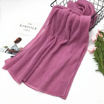 Muslim head scarf Women's Hair scarf Cotton Scarf Arabian Solid Color Pleated Cotton Scarf
Muslim head scarf Women's Hair scarf Cotton Scarf Arabian Solid Color Pleated Cotton Scarf