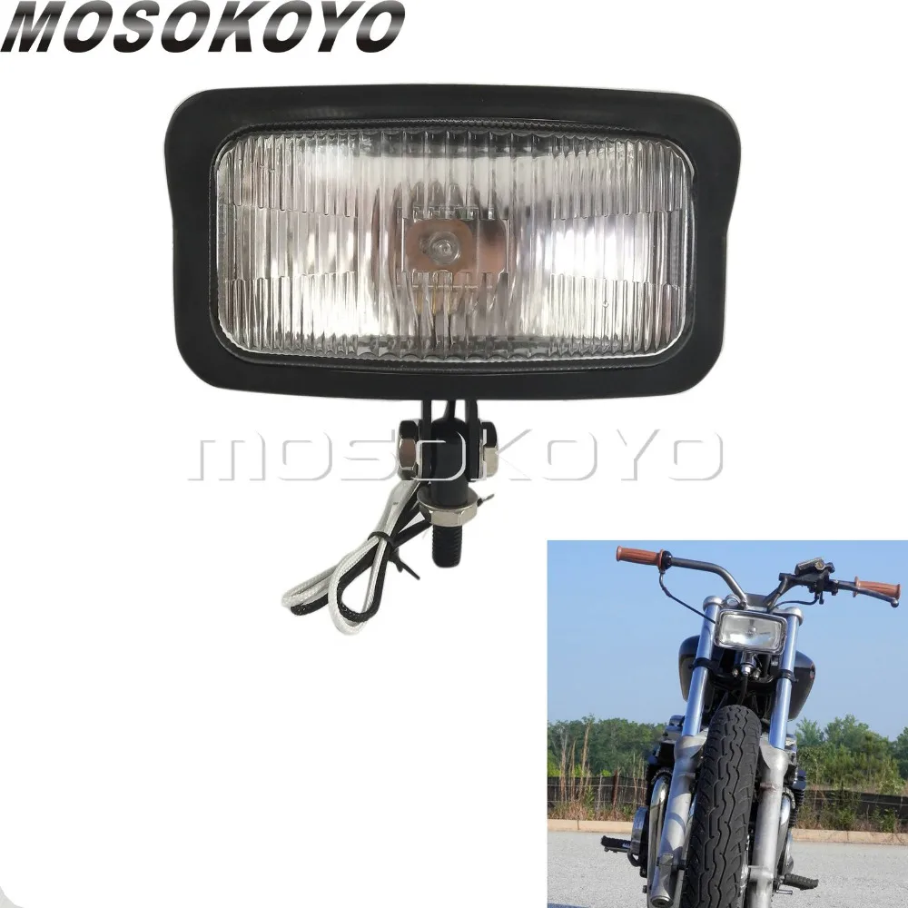 Черный мотоцикл 6 5 "Cafe Racer Square Head Light для чоппера Triumph Vintage Retro Running Lamp| |