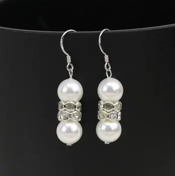 Perfect Real Pearl Rhinestone Earrings,AAA 8MM White Freshwater Pearl Rhinestone Beads S925 Silvers Dangle Earrings
Perfect Real Pearl Rhinestone Earrings,AAA 8MM White Freshwater Pearl Rhinestone Beads S925 Silvers Dangle Earrings
