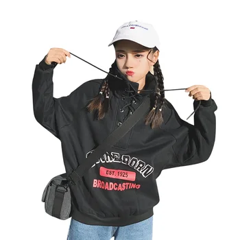 Lychee Harajuku Punk Women Sweatshirt Letter Print Lace Up Turtleneck Long Sleeve Casual Fleece Pullover Tracksuit
Lychee Harajuku Punk Women Sweatshirt Letter Print Lace Up Turtleneck Long Sleeve Casual Fleece Pullover Tracksuit