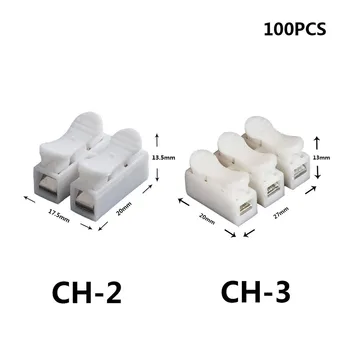 100pcs/lot CH2 CH3 Spring Wire Quick Connector 2p 3p G7 Electrical Crimp Terminals Block Splice Cable Clamp Easy Fit Led Strip
100pcs/lot CH2 CH3 Spring Wire Quick Connector 2p 3p G7 Electrical Crimp Terminals Block Splice Cable Clamp Easy Fit Led Strip