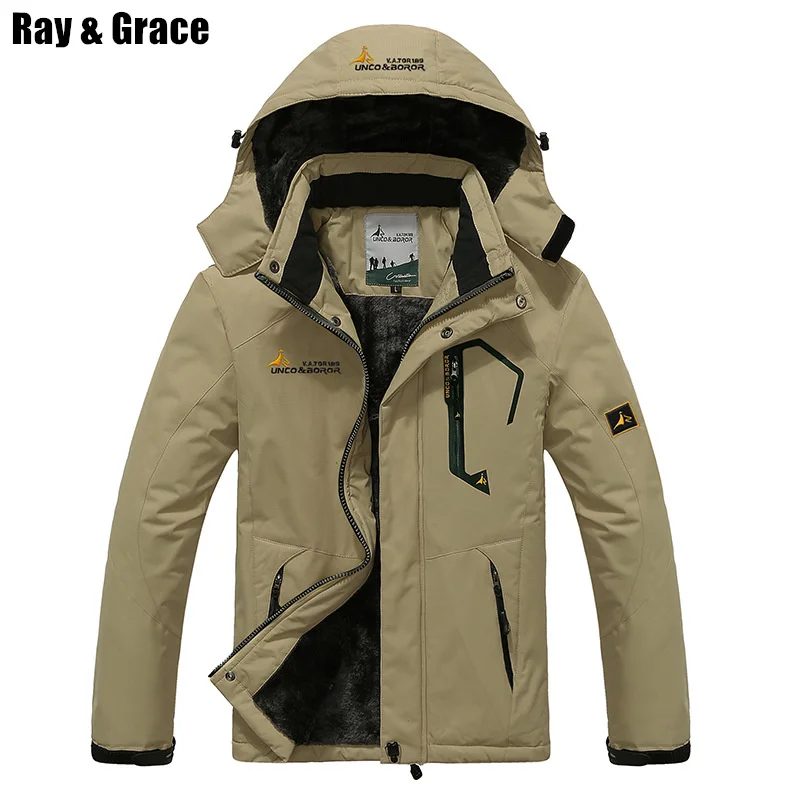 RAY GRACE Winter Jacket Men Outdoor Thick Fleece Thermal Coat Waterproof Hiking Jacket Camping Mountain Climbing Parka Plus Size
RAY GRACE Winter Jacket Men Outdoor Thick Fleece Thermal Coat Waterproof Hiking Jacket Camping Mountain Climbing Parka Plus Size