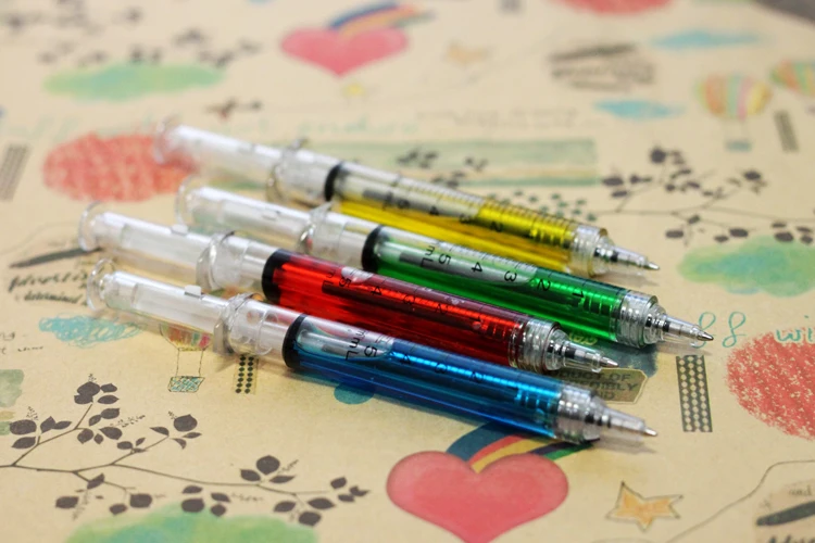 10pcs-lot-Syringe-ballpoint-pen-black-ink-Novelty-Plastic-Novelty-pens-4-Collors-Mixed-Stationery-20pcs