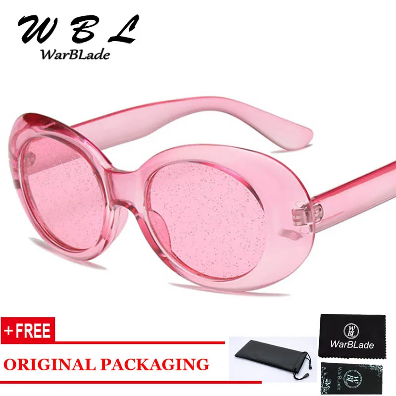 

WarBLade New Red Oval Sunglasses Women Colorful Candy multiple colour Transparent Sun Glasses Female Summer 2019 Hot