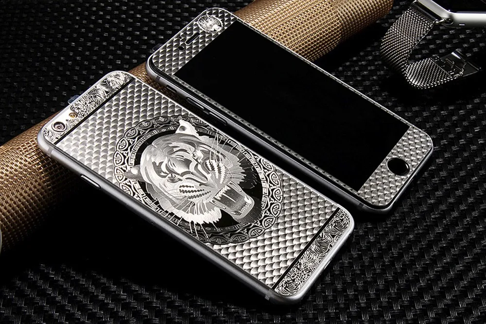 2pcs Front Back Luxury Gold 3D Painting Full Cover Color Tempered Glass font b case b