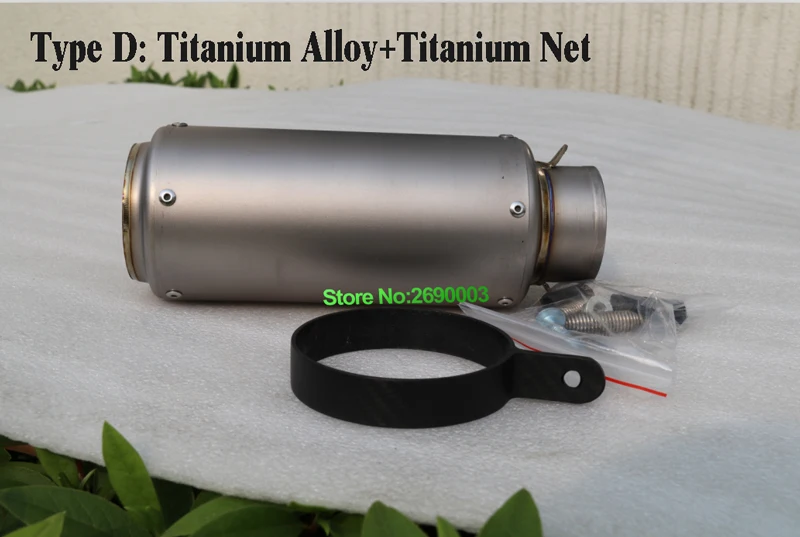 Titanium Alloy Motorcycle Exhaust Pipe Muffler with Accessoriess Customized Inlet 51mm 61mm 63mm 65mm Motorbike Muffler Escape
Titanium Alloy Motorcycle Exhaust Pipe Muffler with Accessoriess Customized Inlet 51mm 61mm 63mm 65mm Motorbike Muffler Escape