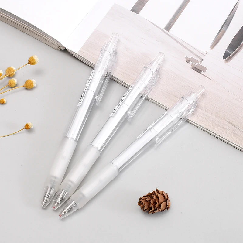 5 pcs/lot simple transparent press gel pen student exam pen 0.5mm black ink writing pen school and office supplies stationery
5 pcs/lot simple transparent press gel pen student exam pen 0.5mm black ink writing pen school and office supplies stationery