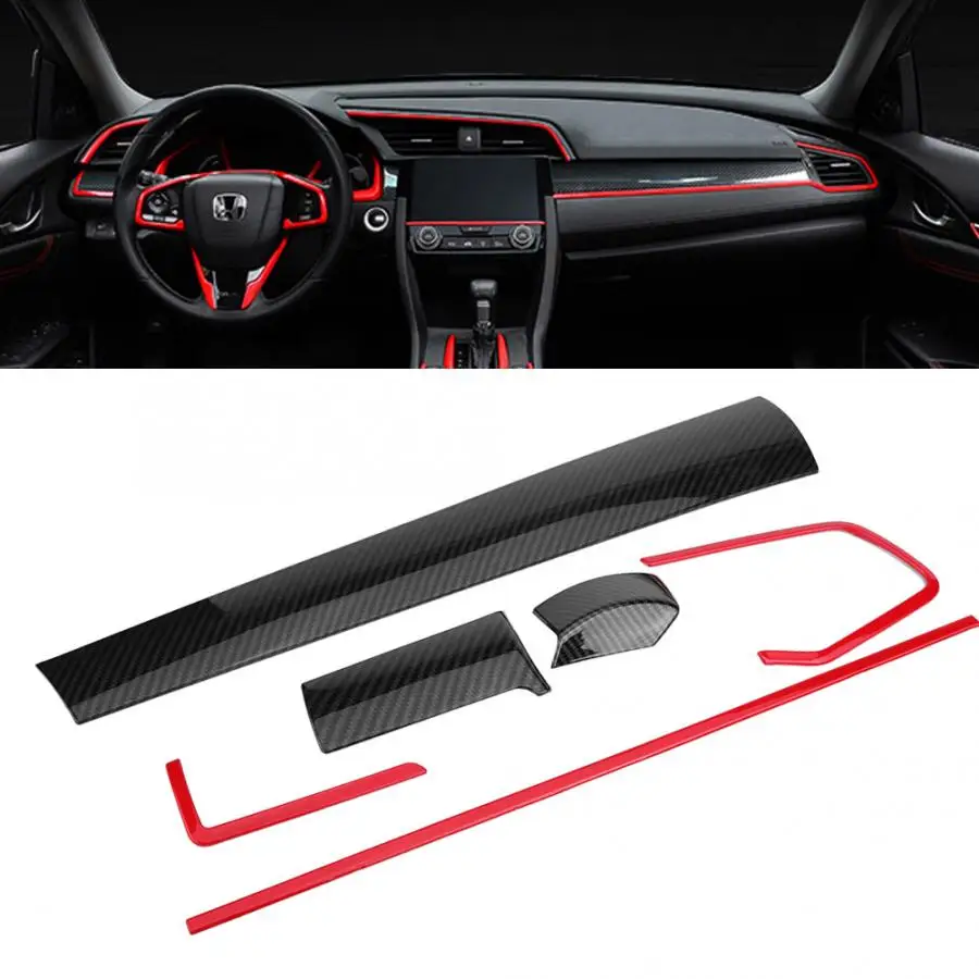 6Pcs Carbon Fiber ABS Car Console Center Dashboard Cover Trim Decorative Frame Stickers for Honda Civic 10th 2016 2017 2018
6Pcs Carbon Fiber ABS Car Console Center Dashboard Cover Trim Decorative Frame Stickers for Honda Civic 10th 2016 2017 2018
