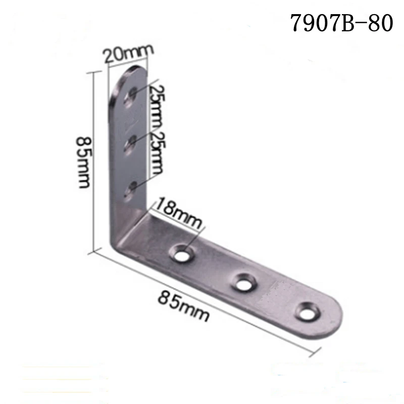 Home Furniture 7907B-80 stainless steel angle code reinforcement 90 degree right angle connector Universal L-Tripod
Home Furniture 7907B-80 stainless steel angle code reinforcement 90 degree right angle connector Universal L-Tripod