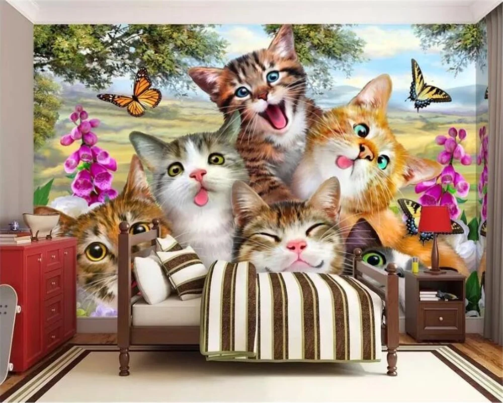 beibehang Custom wallpaper Cute cartoon meadow animals butterfly TV background wall Children's room backdrop murals 3d wallpaper
beibehang Custom wallpaper Cute cartoon meadow animals butterfly TV background wall Children's room backdrop murals 3d wallpaper