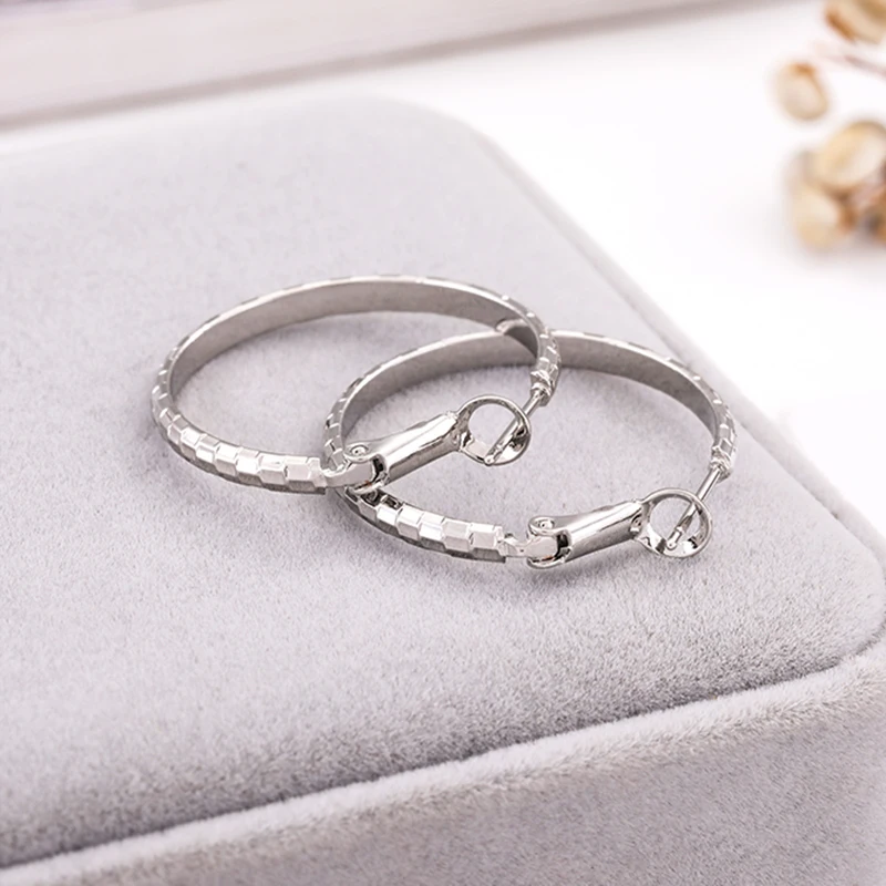 Fanqieliu Shining Luxury Real 925 Sterling Silver Earrings Female Round Forged Grain Big Hoop Earrings For Woman FQL194291
Fanqieliu Shining Luxury Real 925 Sterling Silver Earrings Female Round Forged Grain Big Hoop Earrings For Woman FQL194291