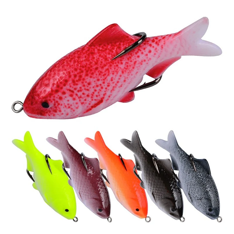 Soft Plastic Fishing Lures With Double Treble Hooks Lifelike Topwater Crankbaits Artificial Soft Frogs Bait Carp Fishing Tackle 
Soft Plastic Fishing Lures With Double Treble Hooks Lifelike Topwater Crankbaits Artificial Soft Frogs Bait Carp Fishing Tackle