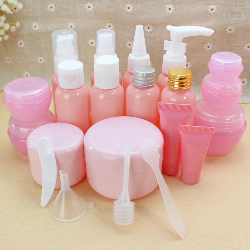 Travel cosmetics bottle pink spray bottle mouth pressure bottle beak cream mask box wash bottles
Travel cosmetics bottle pink spray bottle mouth pressure bottle beak cream mask box wash bottles
