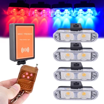 12V Wireless Remote Strobe Led Ambulance Police Light 4x2 LED Auto Flashing Firemen Warning Light for Car Truck Emergency Lights
12V Wireless Remote Strobe Led Ambulance Police Light 4x2 LED Auto Flashing Firemen Warning Light for Car Truck Emergency Lights