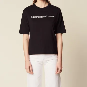 2018 summer new fashion O neck short sleeve letter embroidery women casual black cotton T-shirts tee
2018 summer new fashion O neck short sleeve letter embroidery women casual black cotton T-shirts tee