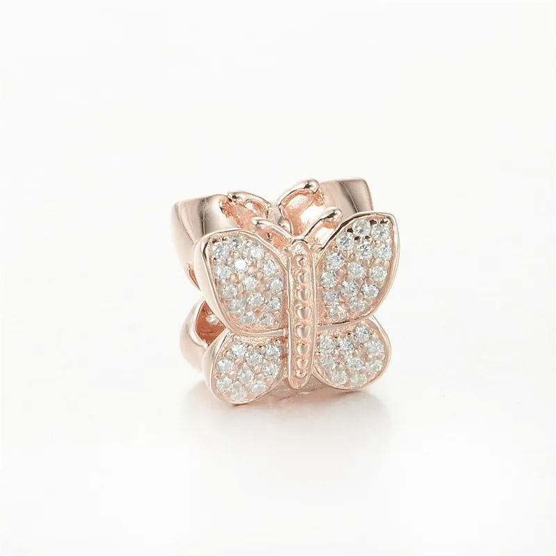 Rose Gold Butterfly Charms Fit Pandora Bracelets Authentic 925 Sterling Silver Clear CZ Butterfly Charm Diy Spring Jewelry 2017
Rose Gold Butterfly Charms Fit Pandora Bracelets Authentic 925 Sterling Silver Clear CZ Butterfly Charm Diy Spring Jewelry 2017