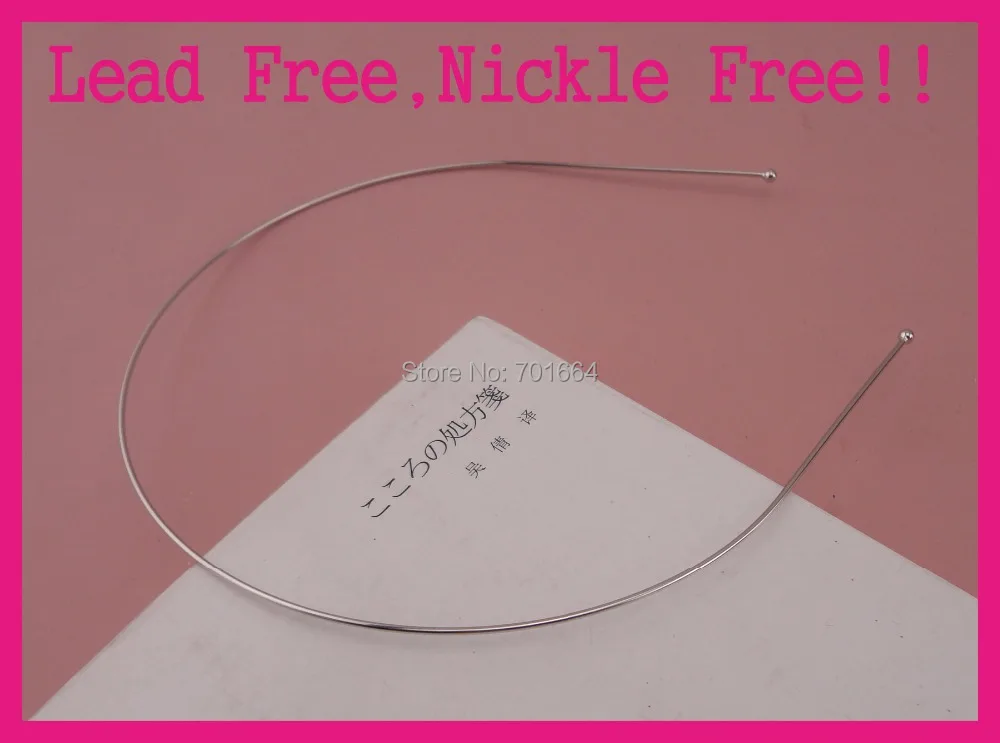 10PCS Silver Finish 1.2mm Single Metal Wire hairbands plain Headband with 3mm ball ends Lead Free Nickle Free girls hair hoops
10PCS Silver Finish 1.2mm Single Metal Wire hairbands plain Headband with 3mm ball ends Lead Free Nickle Free girls hair hoops
