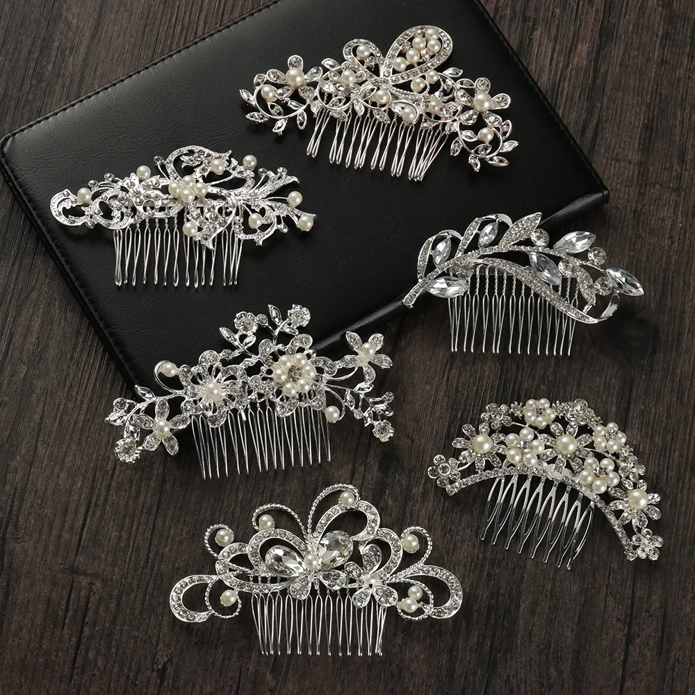 Women Crystal Hair Ornaments Jewelry Bridesmaid Wedding Bridal Hair Comb Clip Leaf Pearl Hairpins Headpiece Hair Accessories
Women Crystal Hair Ornaments Jewelry Bridesmaid Wedding Bridal Hair Comb Clip Leaf Pearl Hairpins Headpiece Hair Accessories