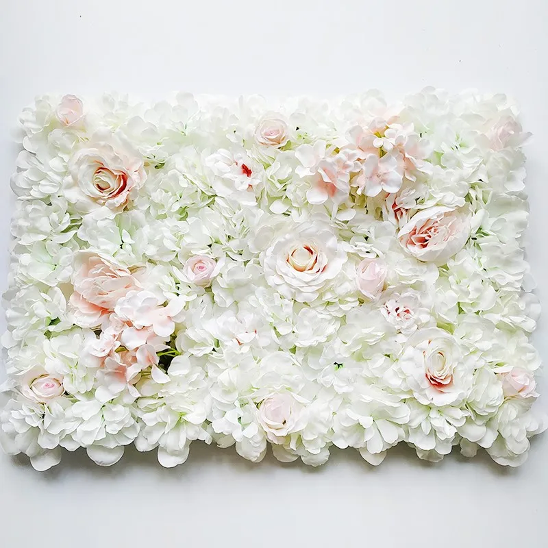 

60x40cm Artificial Flower wall decoration Road Lead Hydrangea Peony Rose Flower Mat Wedding Arch Pavilion Corners decor floral