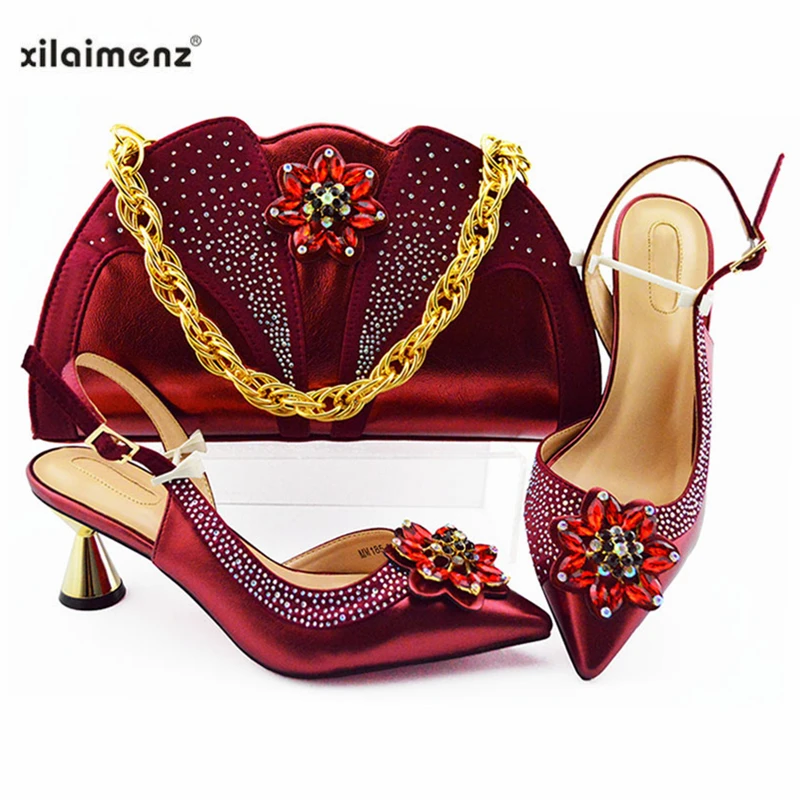 Classics Style Shoes and Bag Sets Wine Color African Shoes with Matching Bags High Quality Women Shoes and Bag To Match for Part
Classics Style Shoes and Bag Sets Wine Color African Shoes with Matching Bags High Quality Women Shoes and Bag To Match for Part