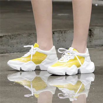 CONASCO Spring Summer Women Neakers Breathable Mesh Comfortable Casual Platforms Shoes Fashion Shoes Woman Lace Up Sports Shoes
CONASCO Spring Summer Women Neakers Breathable Mesh Comfortable Casual Platforms Shoes Fashion Shoes Woman Lace Up Sports Shoes