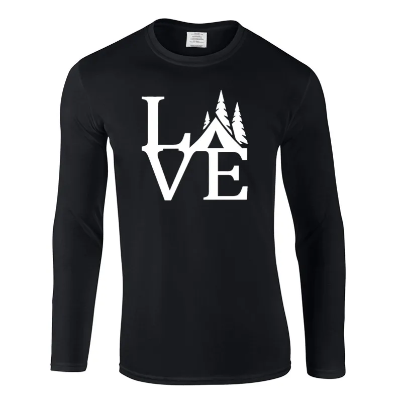 LOVE Tent Camping long Sleeve T Shirt O-Neck Men T-Shirt Simple Tops Homme T Shirts custom made
LOVE Tent Camping long Sleeve T Shirt O-Neck Men T-Shirt Simple Tops Homme T Shirts custom made