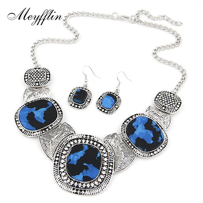 Punk Fashion Geometry Gems Statement Necklace and Earrings Sets Choker Jewelry Set for Women Girl Collier bijoux
Punk Fashion Geometry Gems Statement Necklace and Earrings Sets Choker Jewelry Set for Women Girl Collier bijoux