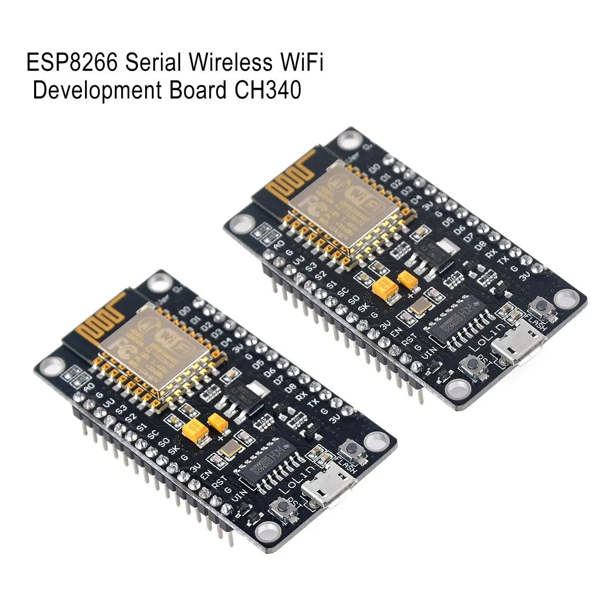2pcs ESP8266 Serial Wireless Module CH340 NodeMcu V3 Lua WIFI Internet of Things New Version Development Board EK1677
2pcs ESP8266 Serial Wireless Module CH340 NodeMcu V3 Lua WIFI Internet of Things New Version Development Board EK1677