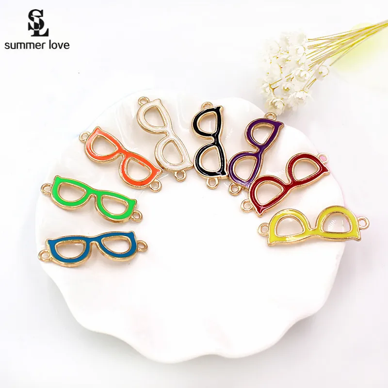 Wholesale 10Pcs/Lot Colorful 4cm*1.3cm Enamel Alloy Gold Color Glasses Shape Floating Charms For Diy Jewelry Bracelet Making
Wholesale 10Pcs/Lot Colorful 4cm*1.3cm Enamel Alloy Gold Color Glasses Shape Floating Charms For Diy Jewelry Bracelet Making