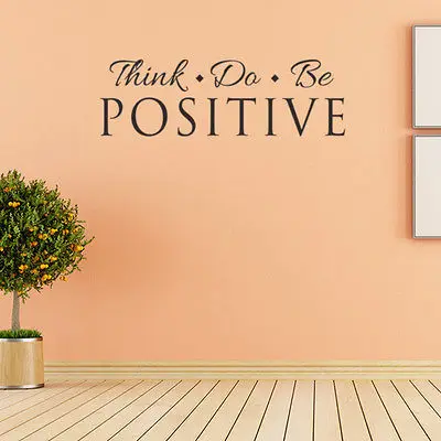 Виниловая наклейка со словами Think Do Be положительная настенная съемные наклейки