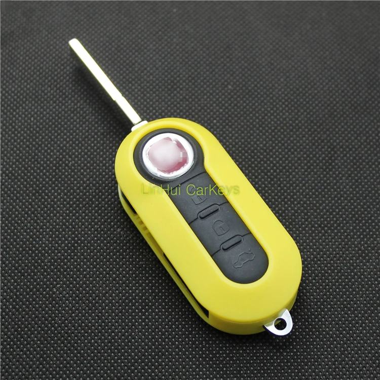 PINECONE for FIAT 500 PANDA PUNTO BRAVO Car Key Case 3 Buttons Uncut Brass Blade Remote Key Pure Yellow ABS Shell 1PC
PINECONE for FIAT 500 PANDA PUNTO BRAVO Car Key Case 3 Buttons Uncut Brass Blade Remote Key Pure Yellow ABS Shell 1PC