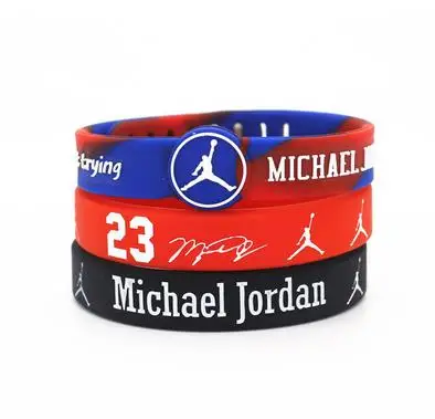 

3 pcs/set Basketball star Team adjustable Silicone bracelet Jordan Kobe James Curry Men Women sports energy wristband bracelet