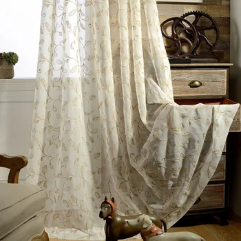 Modern Brief Style Gourd Flowers Embroidered Tulle Curtain Polyester Translucidus Tulle Curtain
Modern Brief Style Gourd Flowers Embroidered Tulle Curtain Polyester Translucidus Tulle Curtain