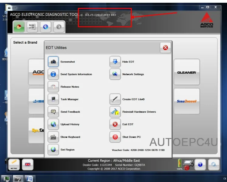 2017 NEW AGCO Electronic Diagnostic Tool 1.77 ( update to 183) EDT+Activation (INSTALL UNLIMITED COMPUTER) For any canbox
2017 NEW AGCO Electronic Diagnostic Tool 1.77 ( update to 183) EDT+Activation (INSTALL UNLIMITED COMPUTER) For any canbox