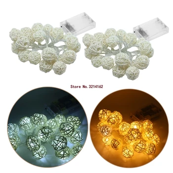 AA Battery Operated 2M 20 LED Rattan Ball Shape String Lamp Lights Wedding Christmas Holiday Party Decoration DIY 07NOV
AA Battery Operated 2M 20 LED Rattan Ball Shape String Lamp Lights Wedding Christmas Holiday Party Decoration DIY 07NOV