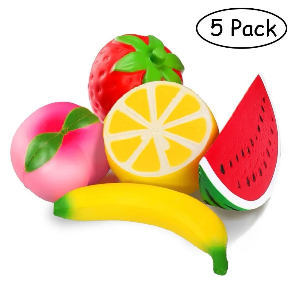 5PCS Jumbo Squishies Slow Rising Strawberry Watermelon Banana Peach Lemon Fruit Squishies Kawaii Hand Wrist Toy
5PCS Jumbo Squishies Slow Rising Strawberry Watermelon Banana Peach Lemon Fruit Squishies Kawaii Hand Wrist Toy