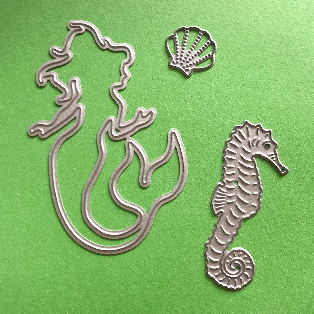 Mermaid Cutting Dies Shell Sea Horse Marine Animals Scrapbooking Arts Crafts DIY Materials Wedding Party Table Decor Confetti
Mermaid Cutting Dies Shell Sea Horse Marine Animals Scrapbooking Arts Crafts DIY Materials Wedding Party Table Decor Confetti