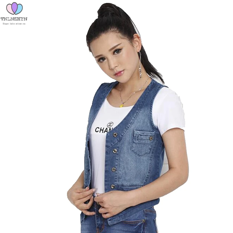 TNLNZHYN 2019 New Big Size Clothing 5XL Women Slim Cowboy Vest Fashion Sleeveless Elegant Denim Vest Spring Female Outwear A215
TNLNZHYN 2019 New Big Size Clothing 5XL Women Slim Cowboy Vest Fashion Sleeveless Elegant Denim Vest Spring Female Outwear A215