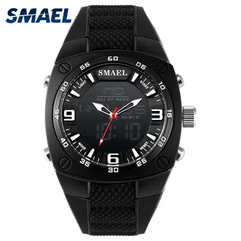 

SMAEL New Men Analog Digital Fashion Military Wristwatches Waterproof Sports Watches Quartz Alarm Watch Dive relojes WS1008