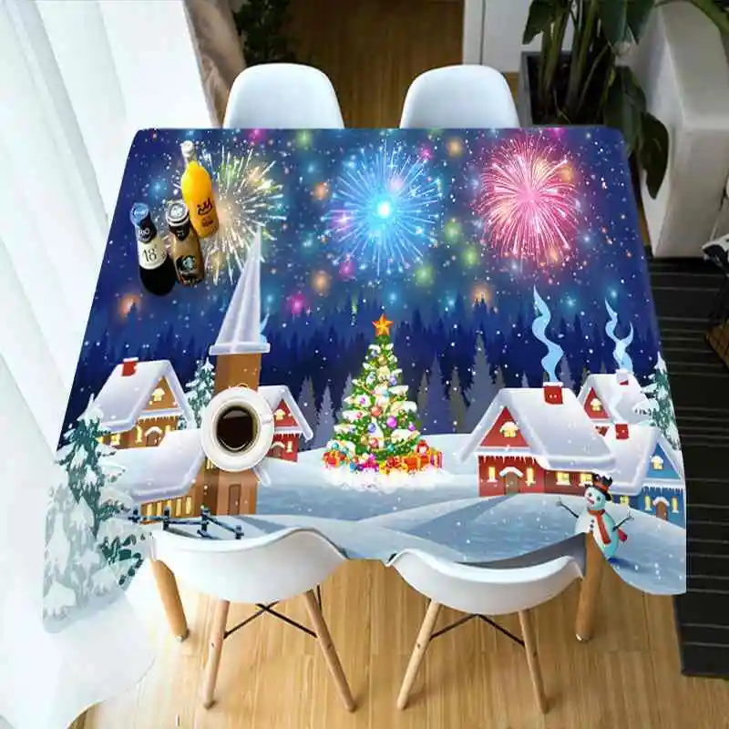 Customizable Christmas Party Tablecloth 3D Print Xmas Tree Cloth Thicken Rectangular Round Table Cloth
Customizable Christmas Party Tablecloth 3D Print Xmas Tree Cloth Thicken Rectangular Round Table Cloth