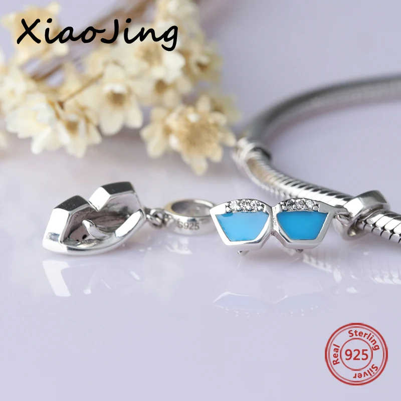 100% 925 Sterling Silver beads diy glasses with blue enamel Fit Authentic European Charms bracelet fashion jewelry making gifts
100% 925 Sterling Silver beads diy glasses with blue enamel Fit Authentic European Charms bracelet fashion jewelry making gifts