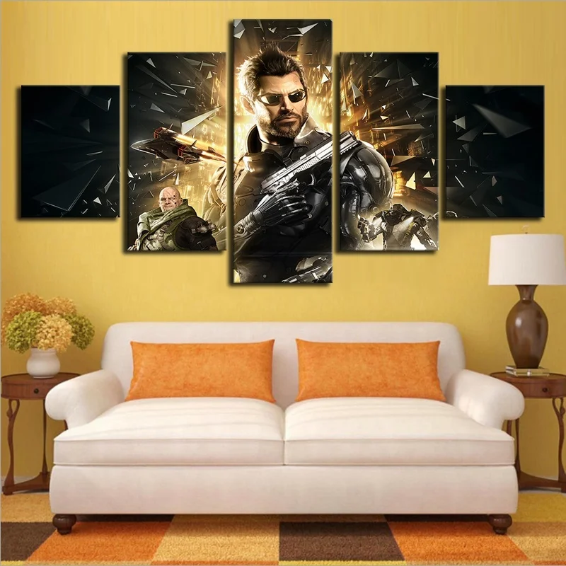 Home Decor Canvas Pictures Wall Art 5 Panel Fantasy Game Deus Ex 3 Human Revolution Paintings Prints Poster Modular Living Room
Home Decor Canvas Pictures Wall Art 5 Panel Fantasy Game Deus Ex 3 Human Revolution Paintings Prints Poster Modular Living Room