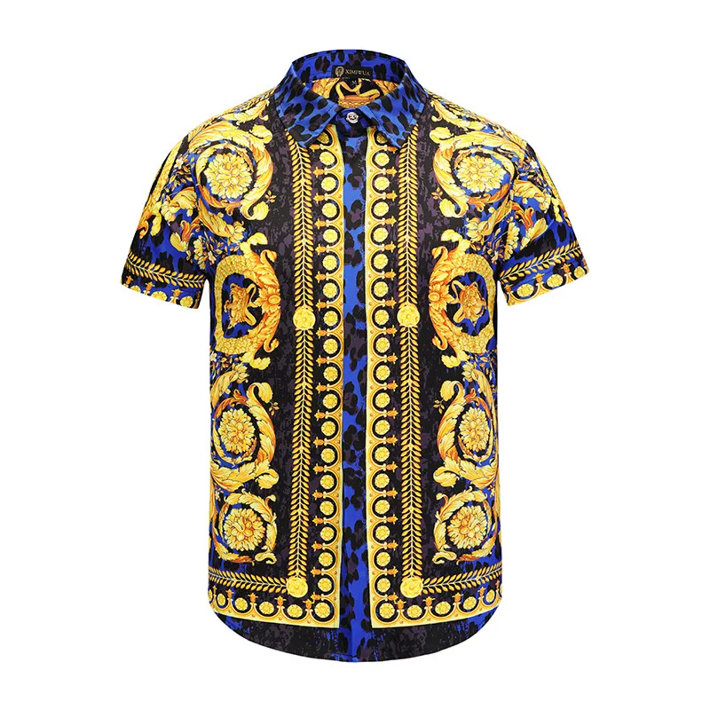 Mens Short Sleeve Shirts Printed Sleeve Hawaiian Shirt Turn-down Collar Palace Crown Pattern Covered Button Summer Casual Shirts
Mens Short Sleeve Shirts Printed Sleeve Hawaiian Shirt Turn-down Collar Palace Crown Pattern Covered Button Summer Casual Shirts