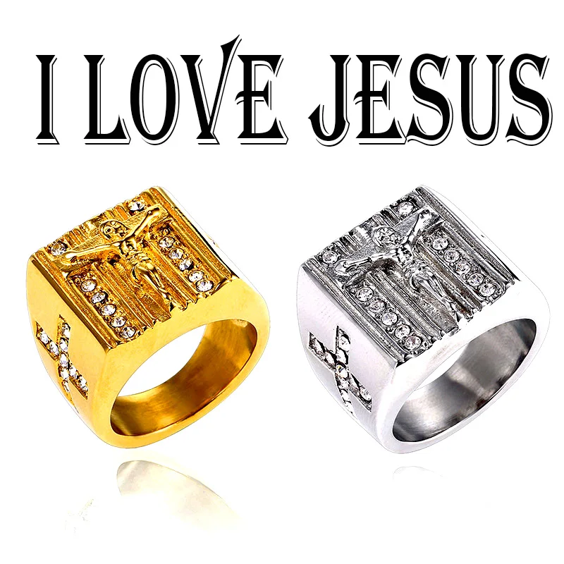 Religious Gold Color Jesus Bijou Ring Men 316L Titanium Stainless Steel Redentor Rings For Christian Jewelry Classic Faith Gift
Religious Gold Color Jesus Bijou Ring Men 316L Titanium Stainless Steel Redentor Rings For Christian Jewelry Classic Faith Gift