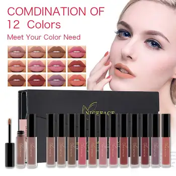 12PCS/Set Waterproof Liquid Matte Lip Gloss Cosmetics Nude Lip Lipsticks Long Lasting Metallic Lipstick Stick Make up Lips
12PCS/Set Waterproof Liquid Matte Lip Gloss Cosmetics Nude Lip Lipsticks Long Lasting Metallic Lipstick Stick Make up Lips