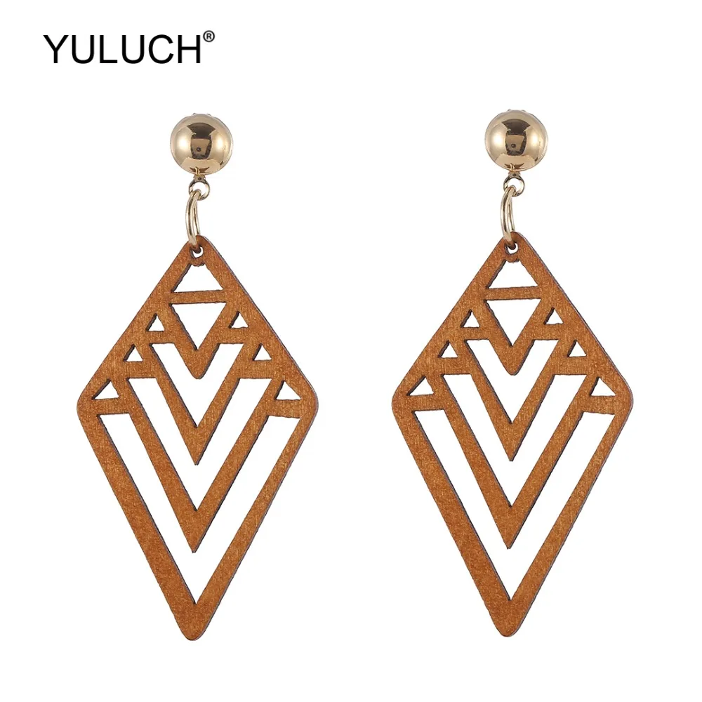 YULUCH 2019 Fashion Wooden Hollow Triangle Statement Stud Earrings Ethnic Boho Long Stud Earings For Women Wedding Party Gifts
YULUCH 2019 Fashion Wooden Hollow Triangle Statement Stud Earrings Ethnic Boho Long Stud Earings For Women Wedding Party Gifts