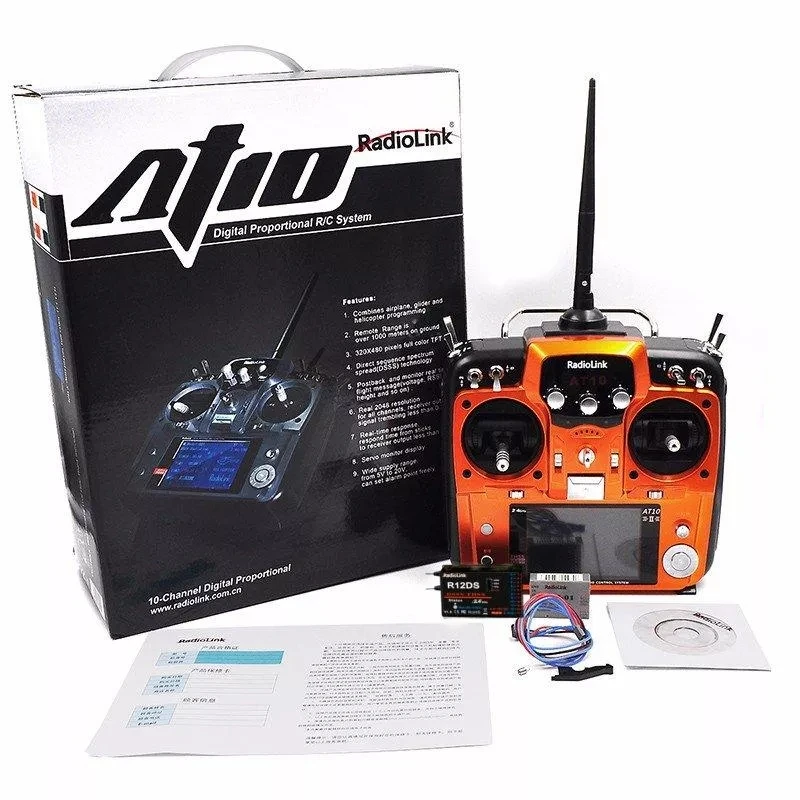 Radiolink AT10II 12CH RC Transmitter and Receiver R12DS 2.4GHz DSSS&FHSS Spread Radio Remote
Radiolink AT10II 12CH RC Transmitter and Receiver R12DS 2.4GHz DSSS&FHSS Spread Radio Remote