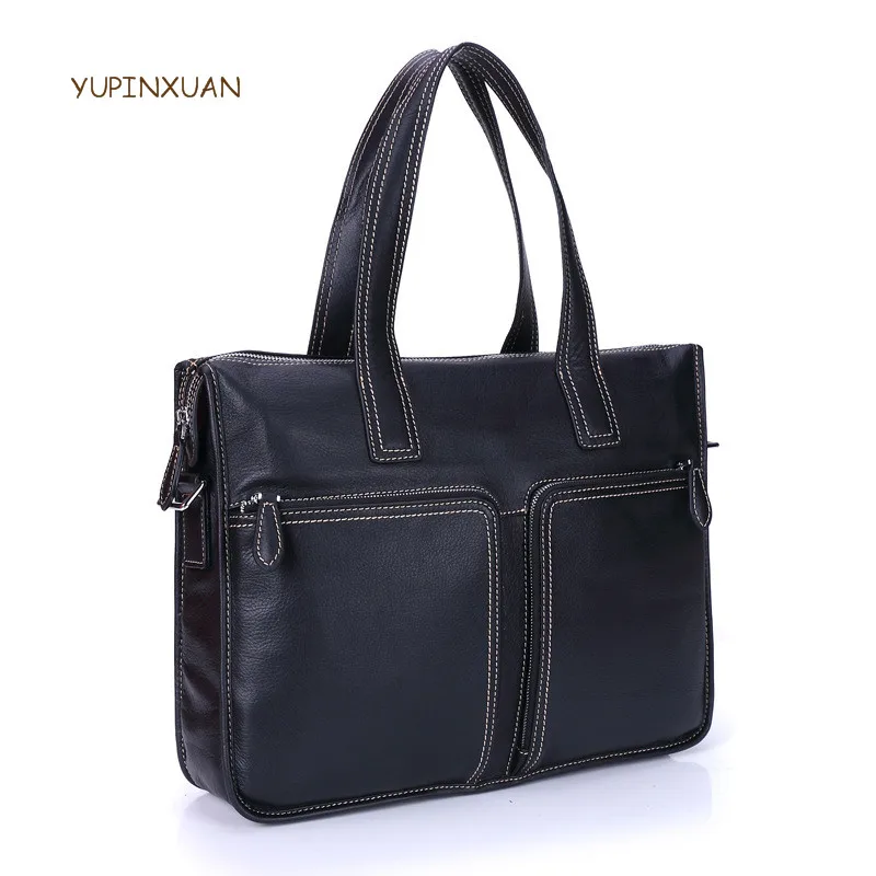 YUPINXUAN British Fashion Genuine Leather Handbags for Men Black Cow Leather Briefcase Businessmen Hand Bag Real Leather Men Bag 
YUPINXUAN British Fashion Genuine Leather Handbags for Men Black Cow Leather Briefcase Businessmen Hand Bag Real Leather Men Bag